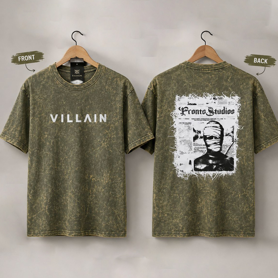 Acid wash drop shoulder T-shirt - Image 6